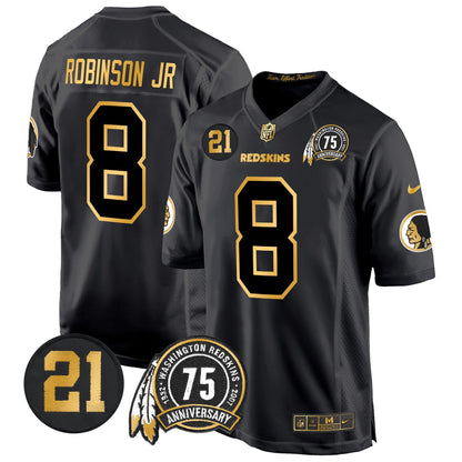 WR 75th & Sean Taylor Patch Gold Game Jersey - All Stitched