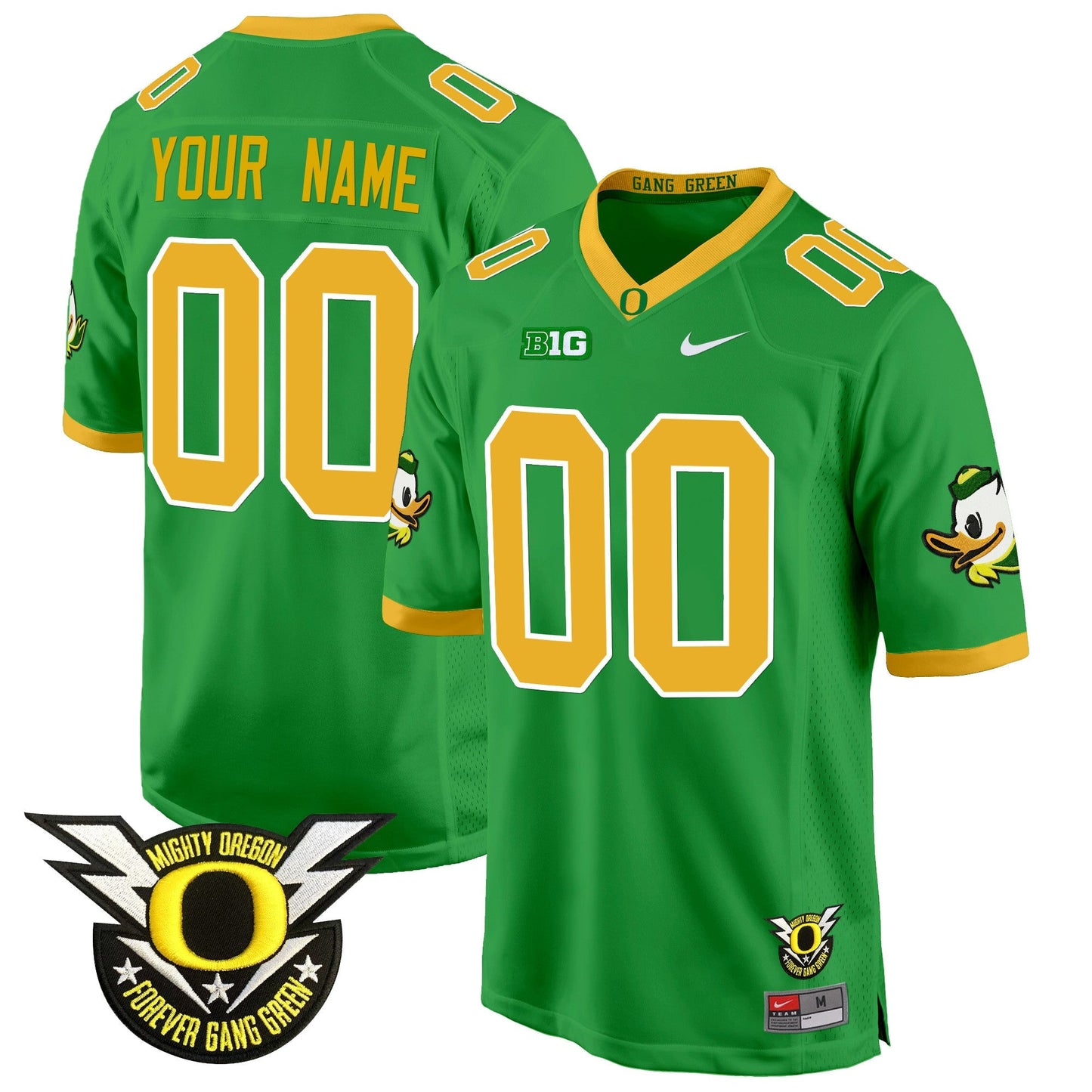ORE 2024 Forever Gang Green & BIG Patch Game Custom Jersey - All Stitched