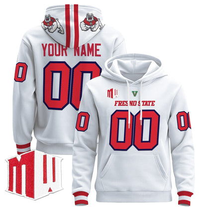 Fresno State Bulldogs 2024 Custom Pullover Hoodie