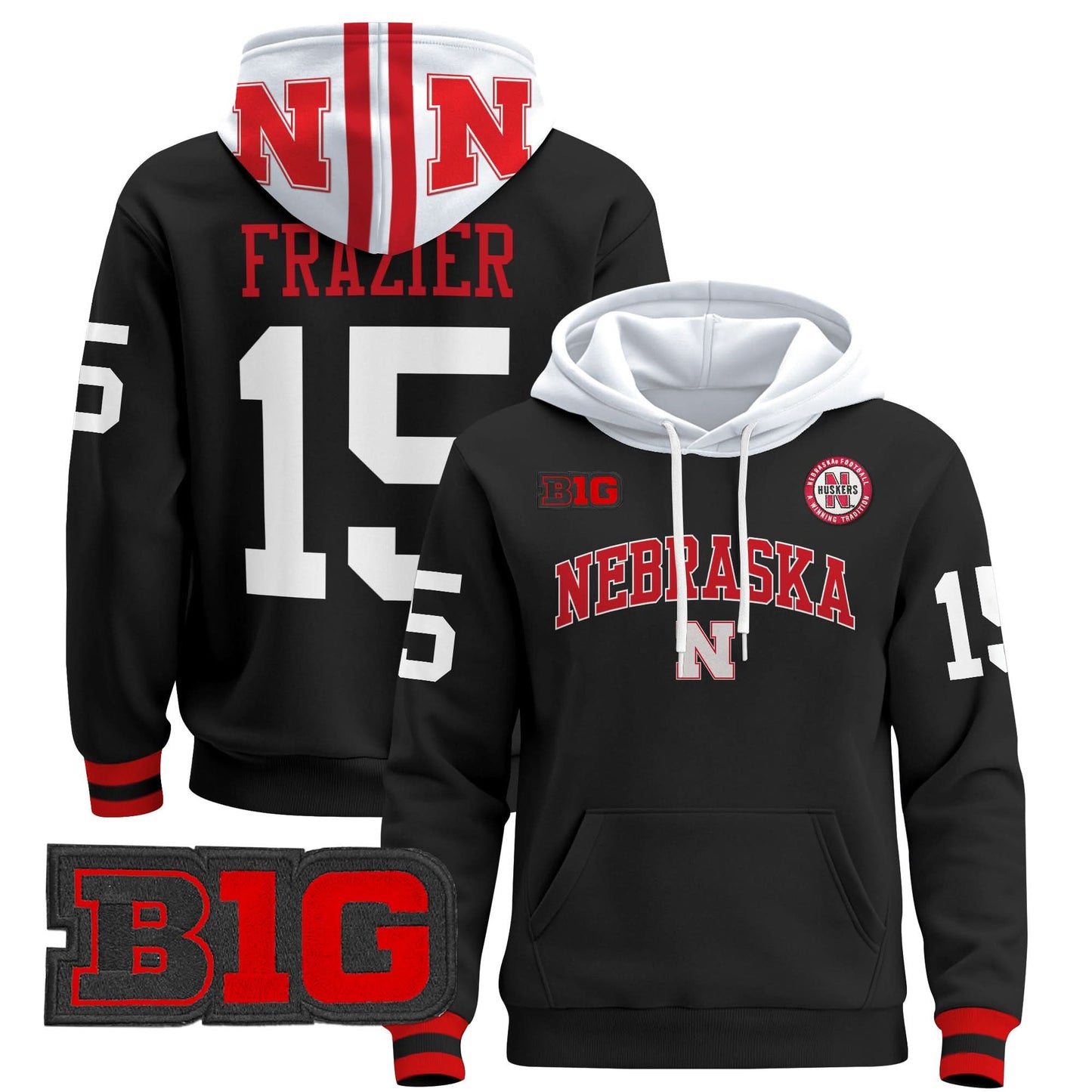 Nebraska Cornhuskers 2024 Pullover Hoodie V3 - Stitched
