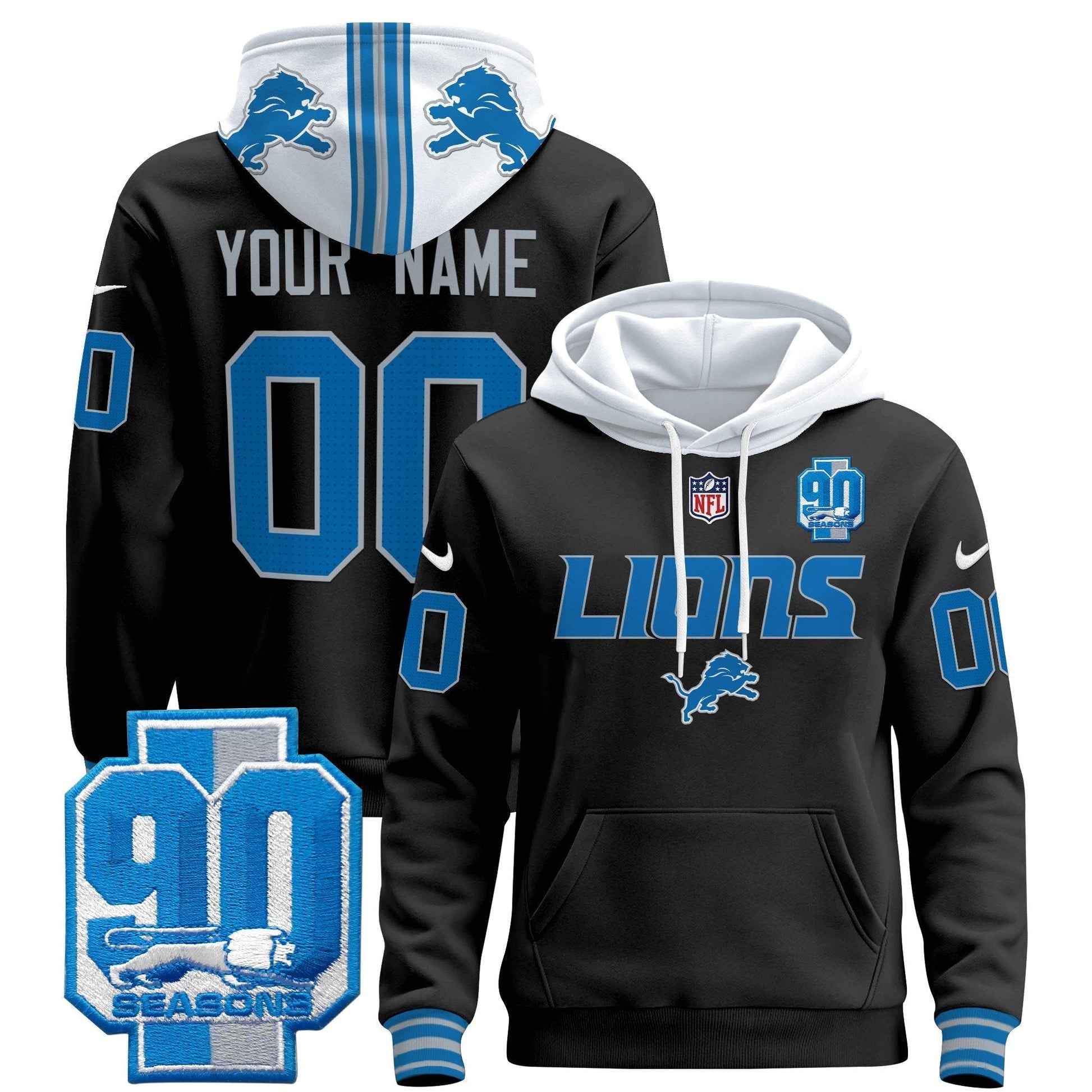 Detroit Lions 2025 Custom Pullover Hoodie V2