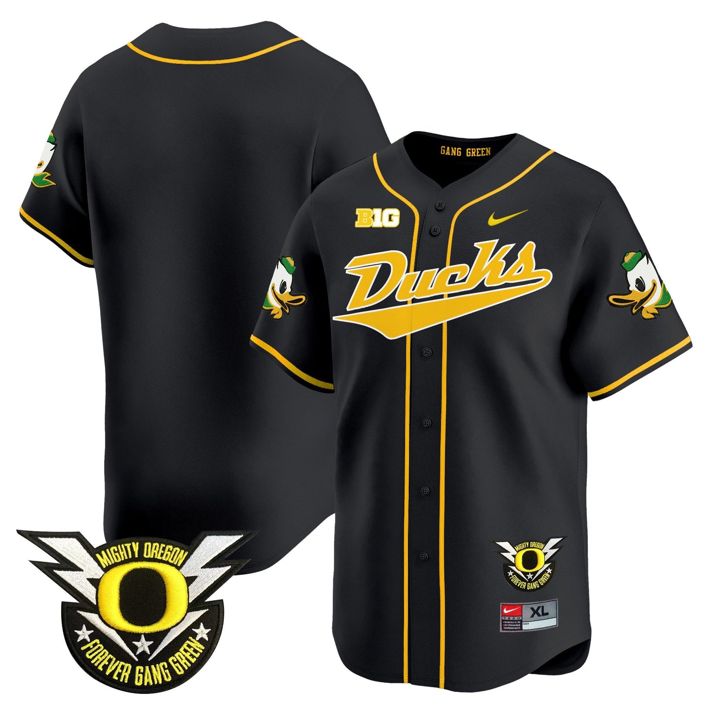 ORE 2024 Forever Gang Green & BIG Patch Vapor Baseball Jersey - All Stitched