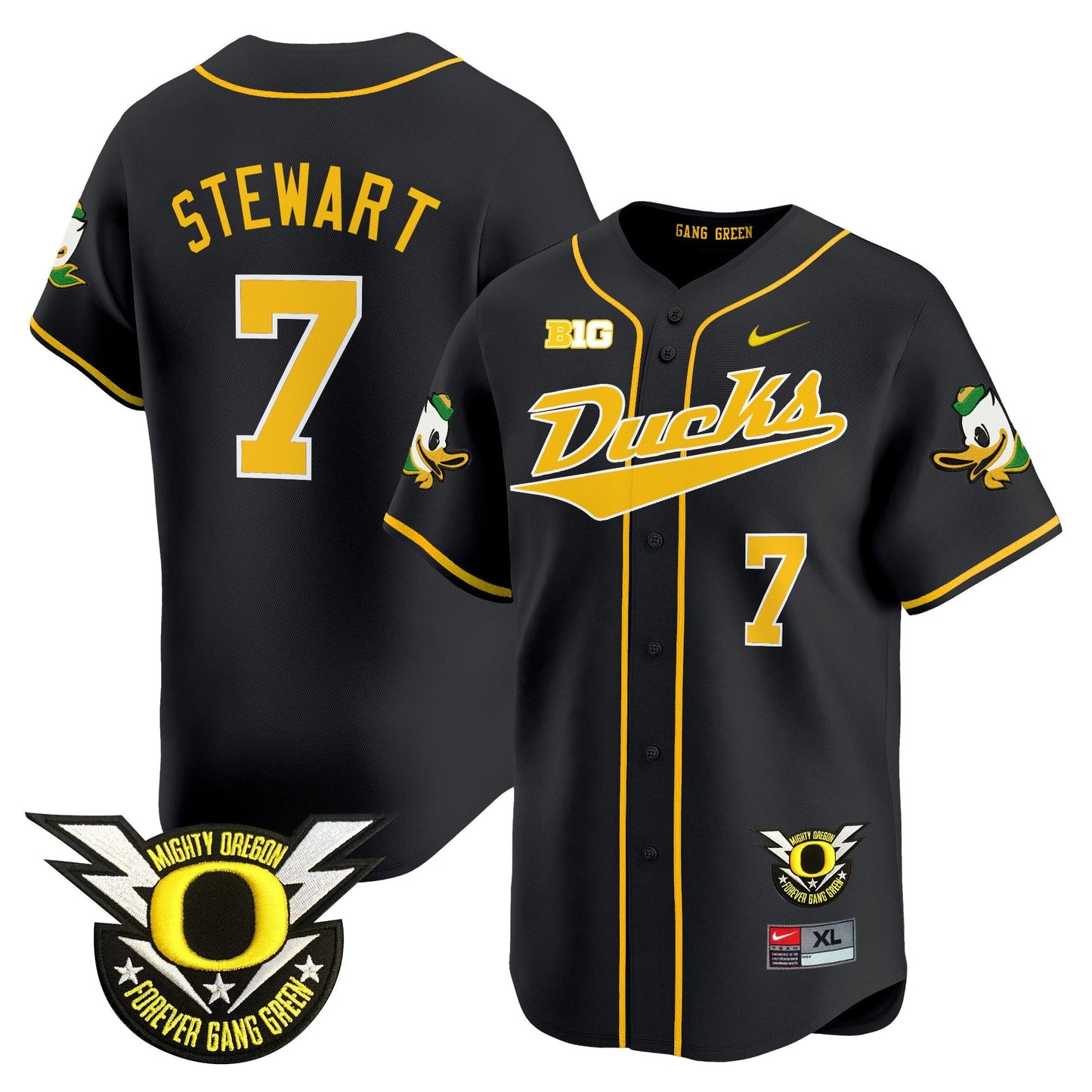 ORE 2024 Forever Gang Green & BIG Patch Vapor Baseball Jersey - All Stitched