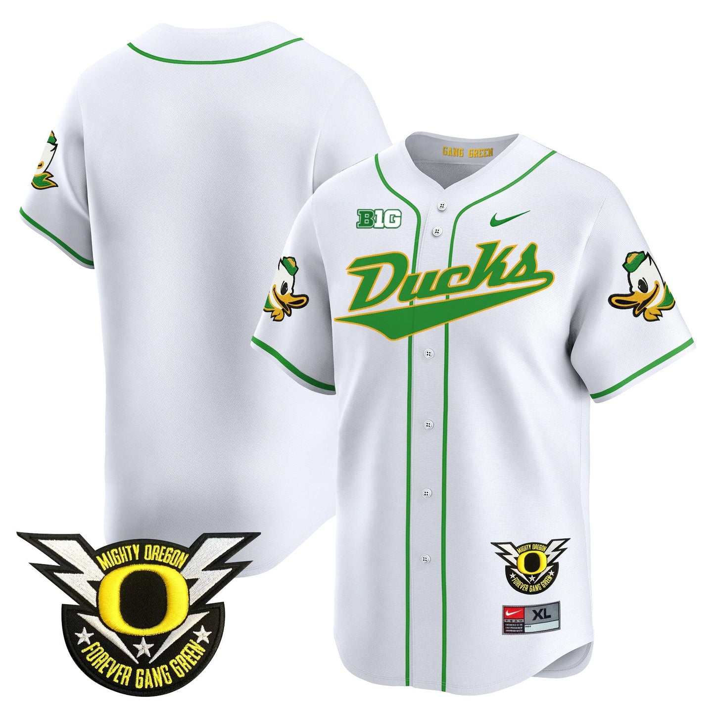 ORE 2024 Forever Gang Green & BIG Patch Vapor Baseball Jersey - All Stitched