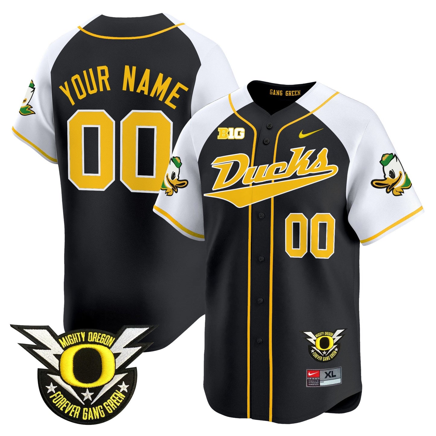 ORE 2024 Forever Gang Green & BIG Patch Vapor Baseball Custom Jersey - All Stitched