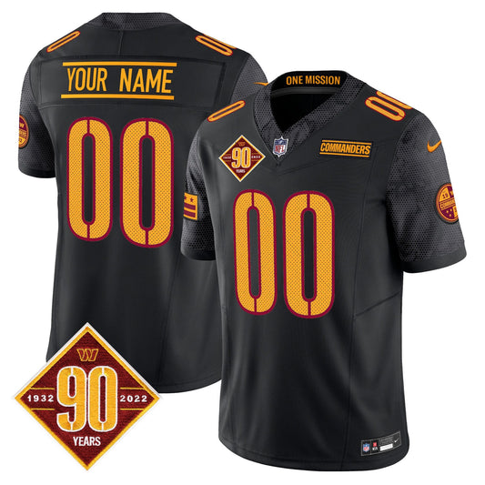 Washington Commanders 90th Anniversary Vapor Limited Custom Jersey V4 - All Stitched