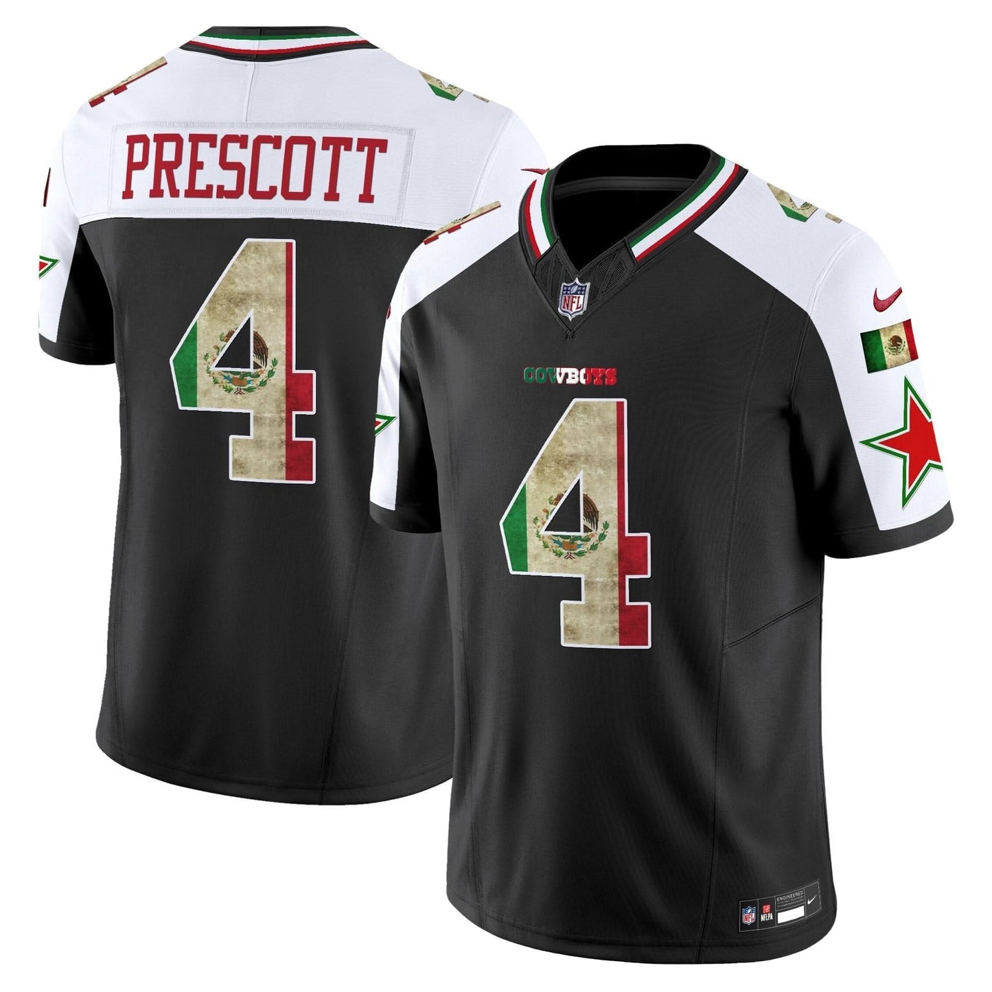Dallas Cowboys Mexico Vapor Limited Jersey V3 - All Stitched