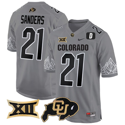 CU Big 12 XII Patch Game Jersey - All Stitched