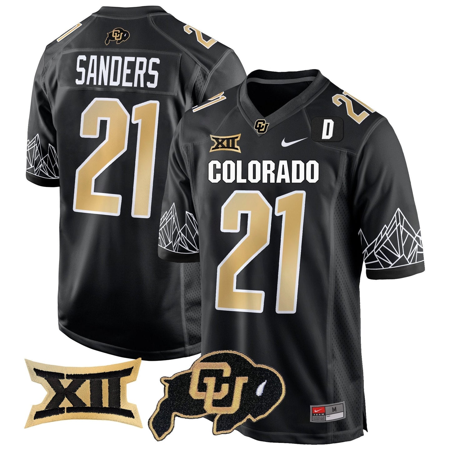 CU Big 12 XII Patch Game Jersey - All Stitched