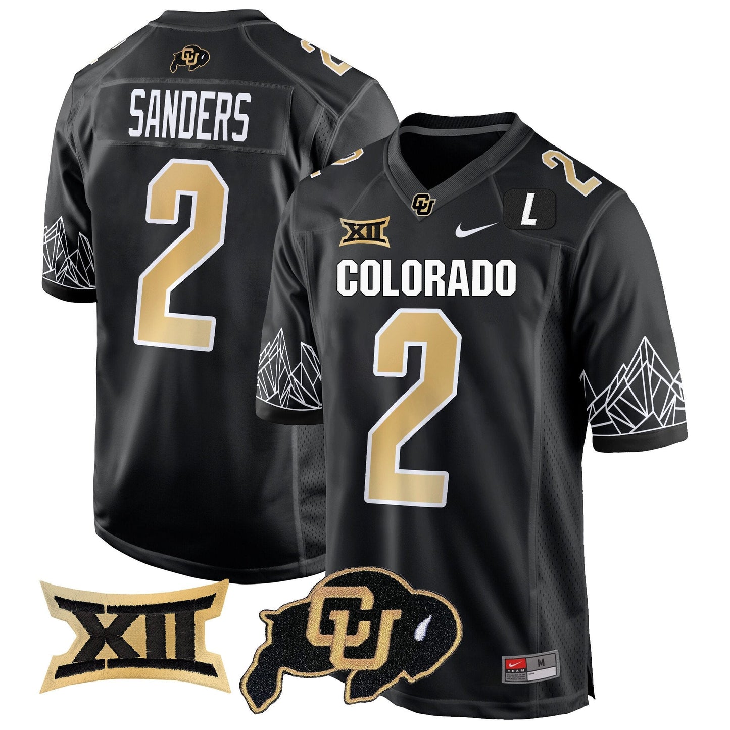 CU Big 12 XII Patch Game Jersey - All Stitched