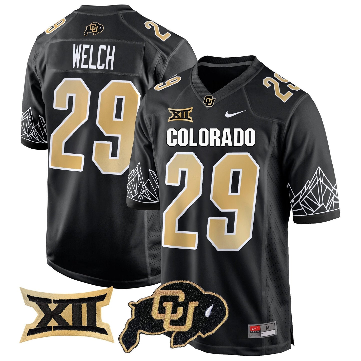 CU Big 12 XII Patch Game Jersey - All Stitched