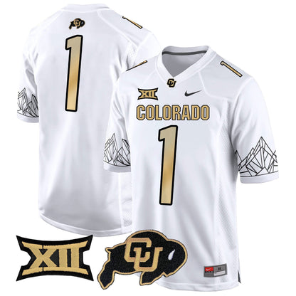 CU Big 12 XII Patch Game Jersey - All Stitched