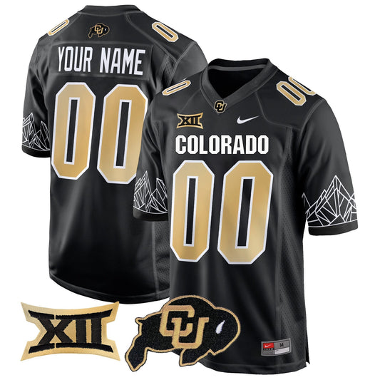 CU Big 12 XII Patch Game Custom Jersey - Stitched