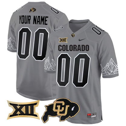 CU Big 12 XII Patch Game Custom Jersey - All Stitched