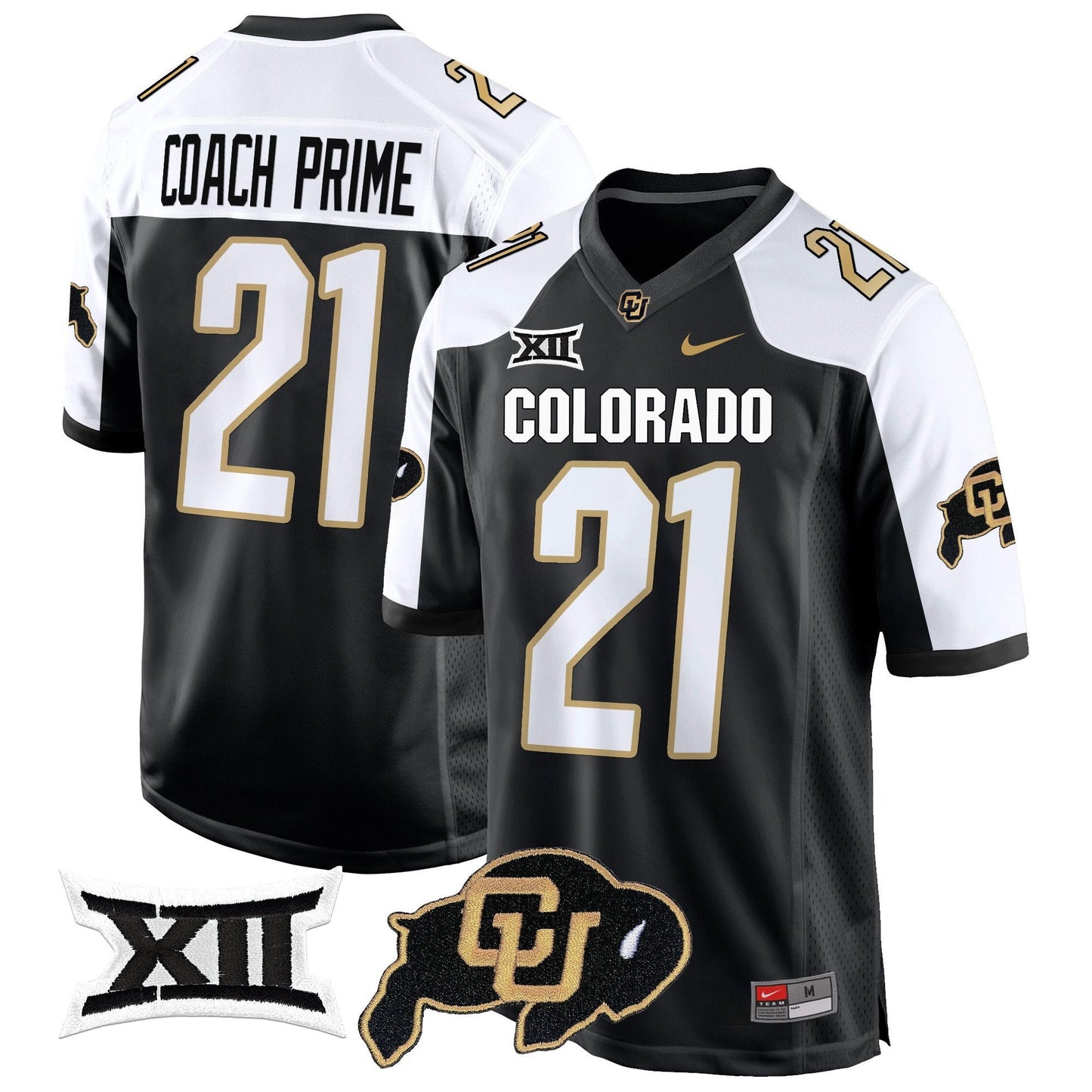 CU Big 12 XII Patch Game Jersey V2 - All Stitched