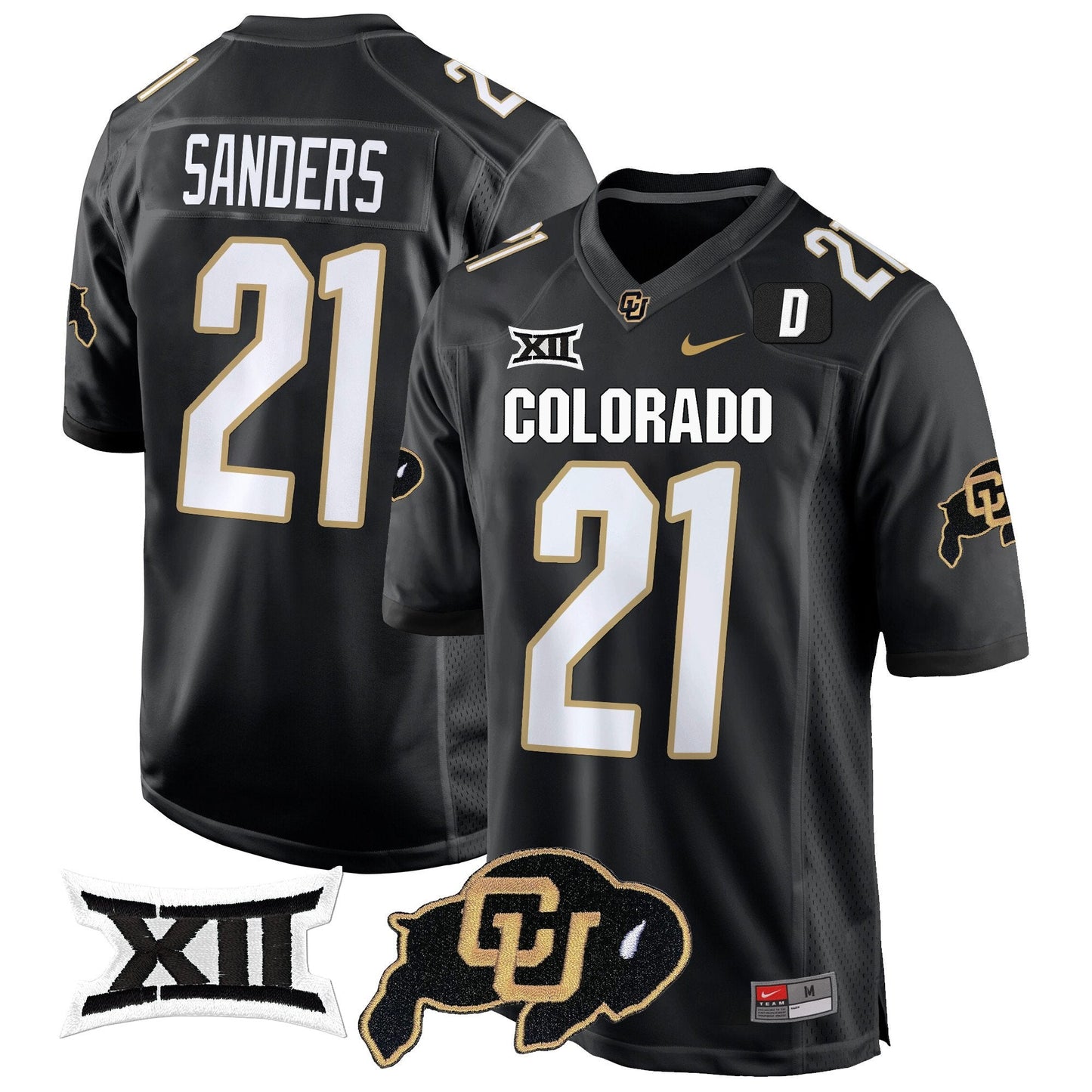 CU Big 12 XII Patch Game Jersey V2 - All Stitched
