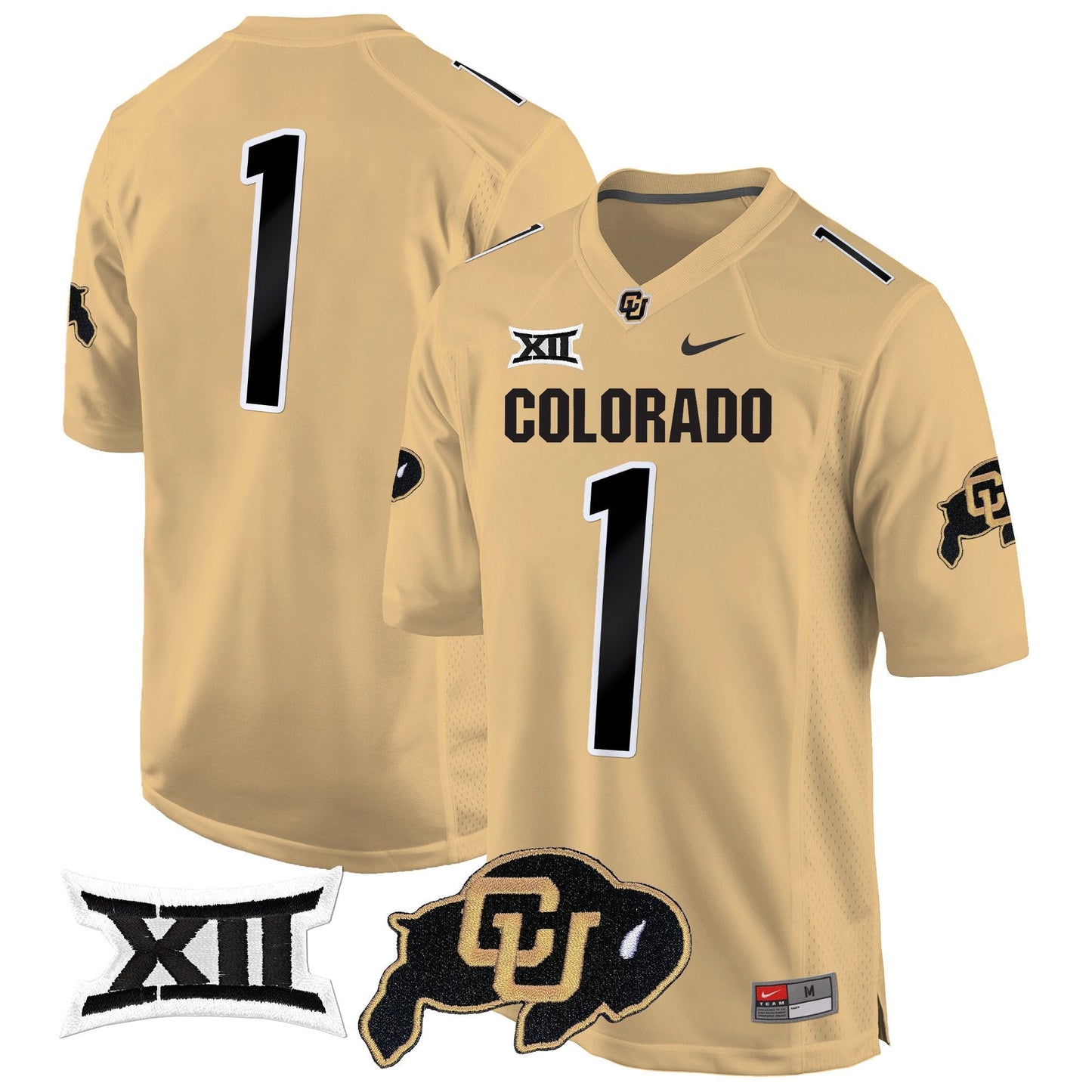 CU Big 12 XII Patch Game Jersey V2 - All Stitched