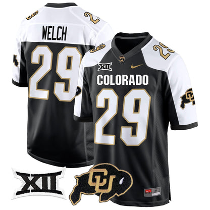 CU Big 12 XII Patch Game Jersey V2 - All Stitched
