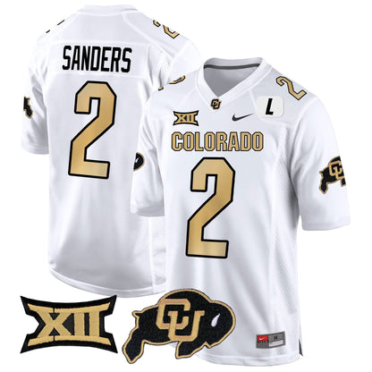 CU Big 12 XII Patch Game Jersey V2 - All Stitched