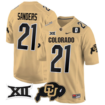 CU Big 12 XII Patch Game Jersey V2 - All Stitched