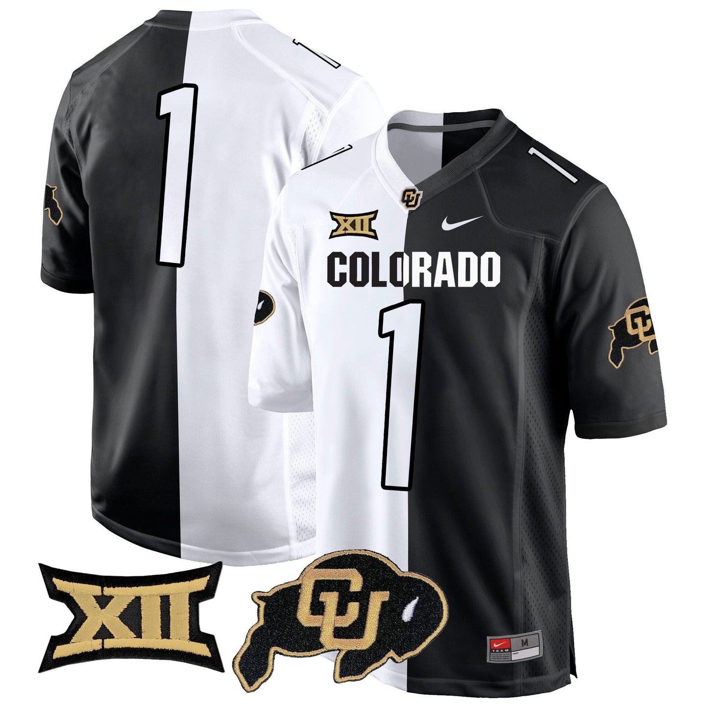 CU Big 12 XII Patch Game Jersey V2 - All Stitched