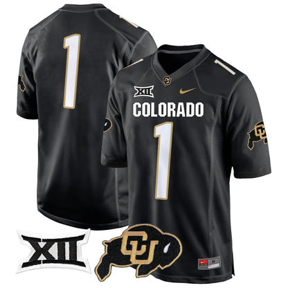 CU Big 12 XII Patch Game Jersey V2 - All Stitched