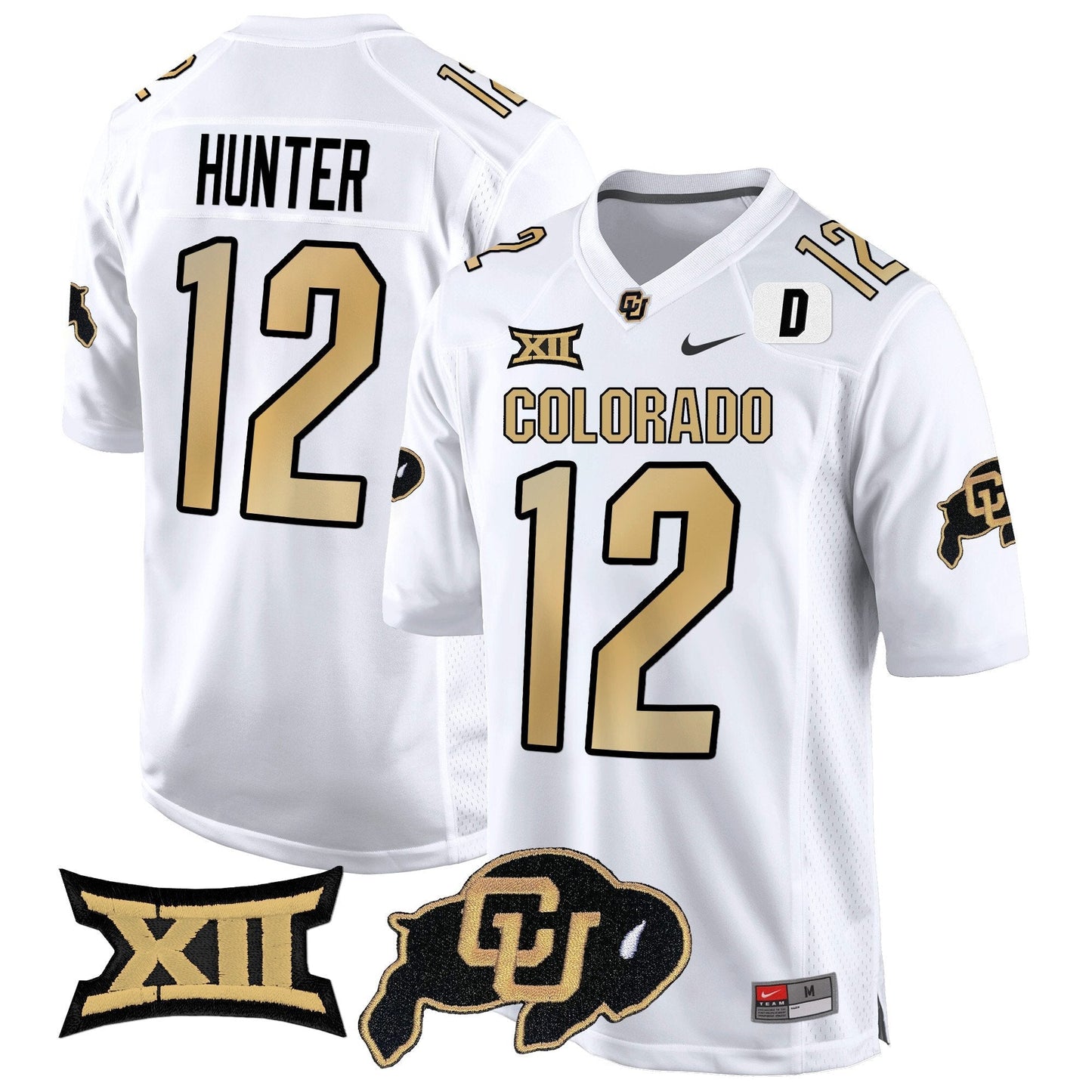 CU Big 12 XII Patch Game Jersey V2 - All Stitched