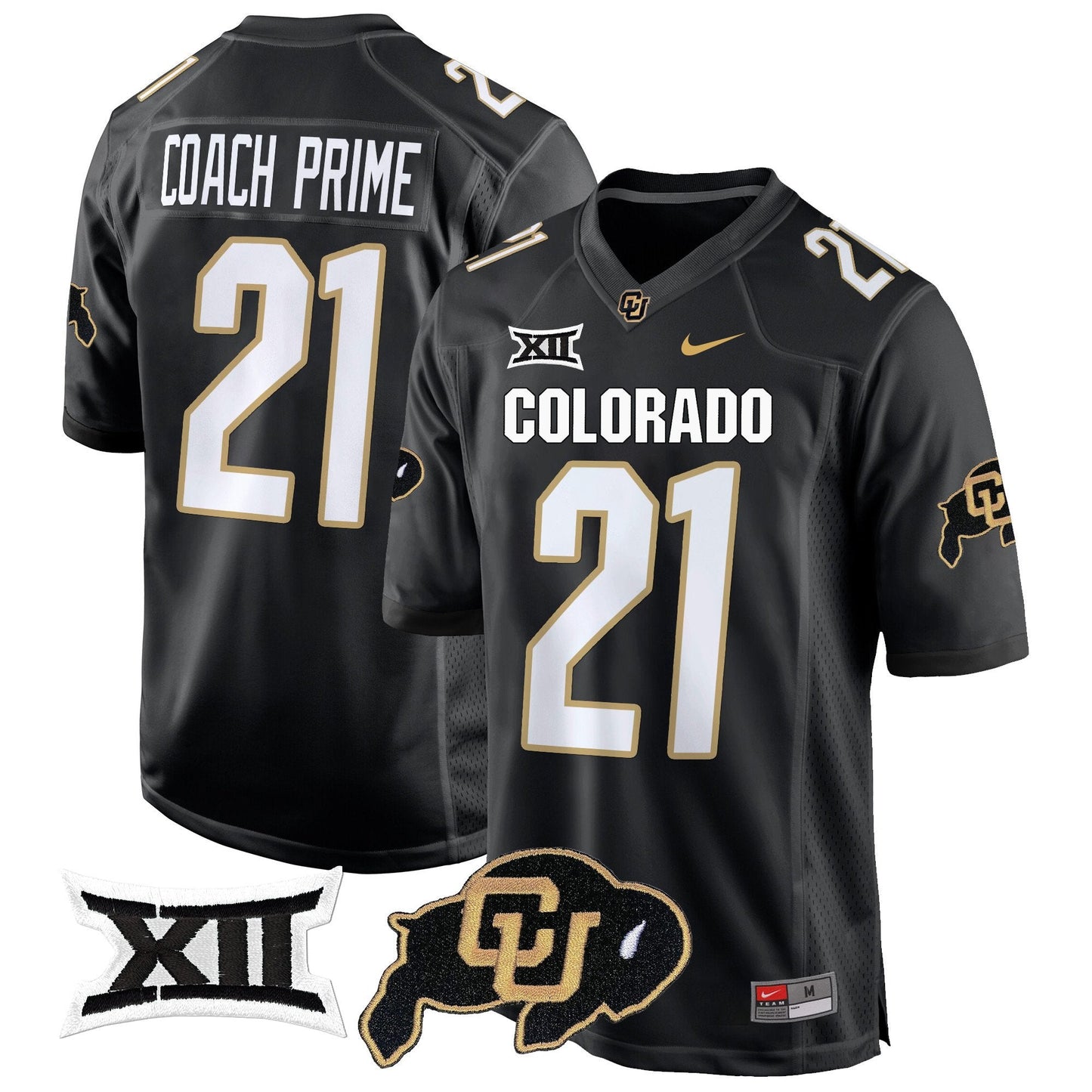CU Big 12 XII Patch Game Jersey V2 - All Stitched