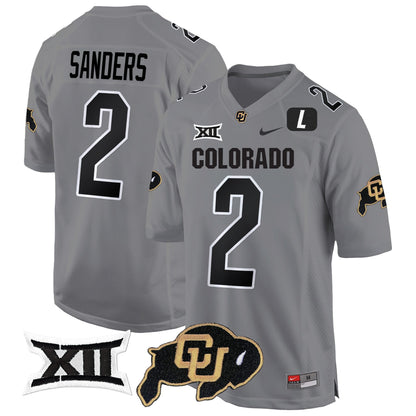 CU Big 12 XII Patch Game Jersey V2 - All Stitched