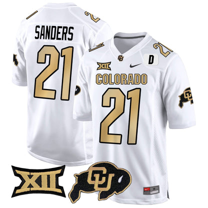CU Big 12 XII Patch Game Jersey V2 - All Stitched