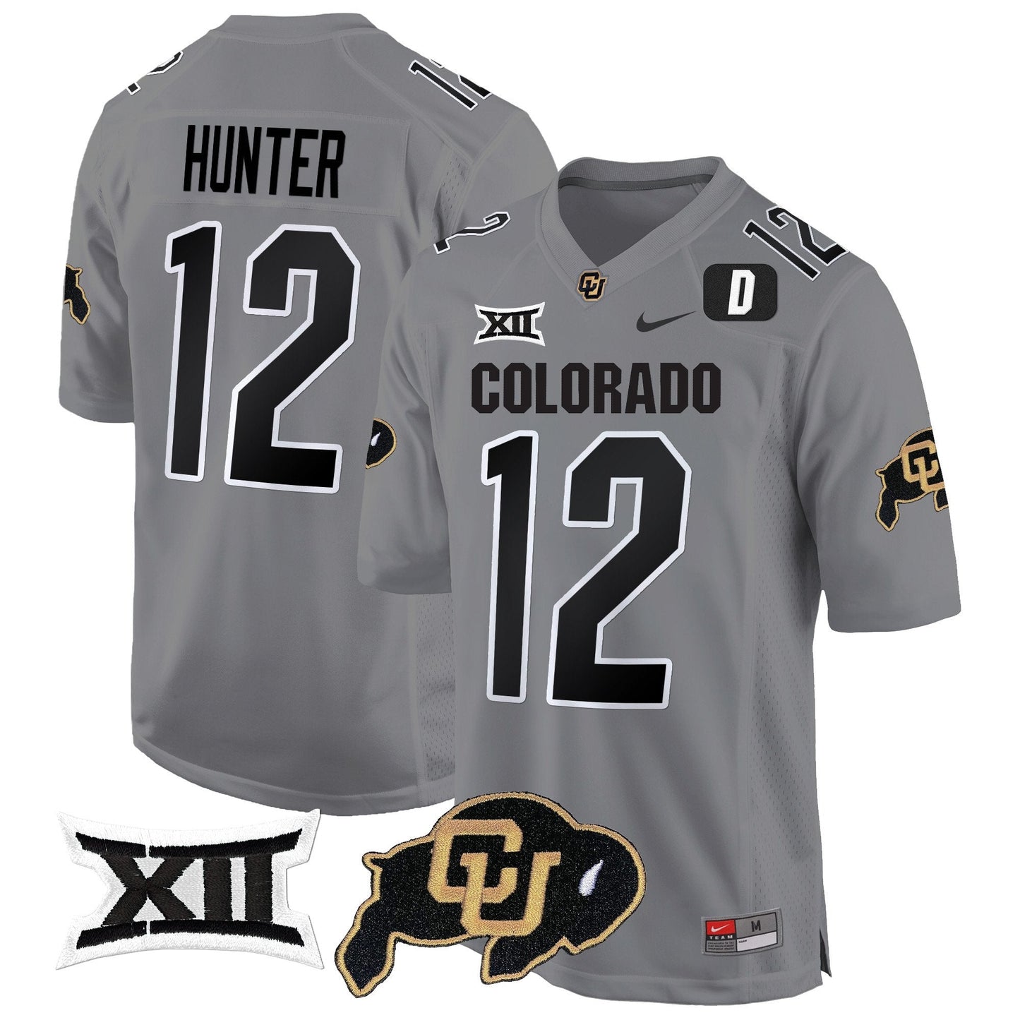 CU Big 12 XII Patch Game Jersey V2 - All Stitched