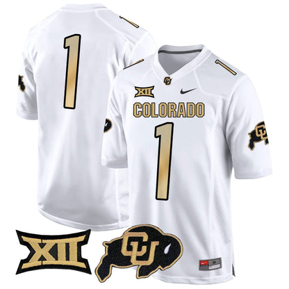 CU Big 12 XII Patch Game Jersey V2 - All Stitched