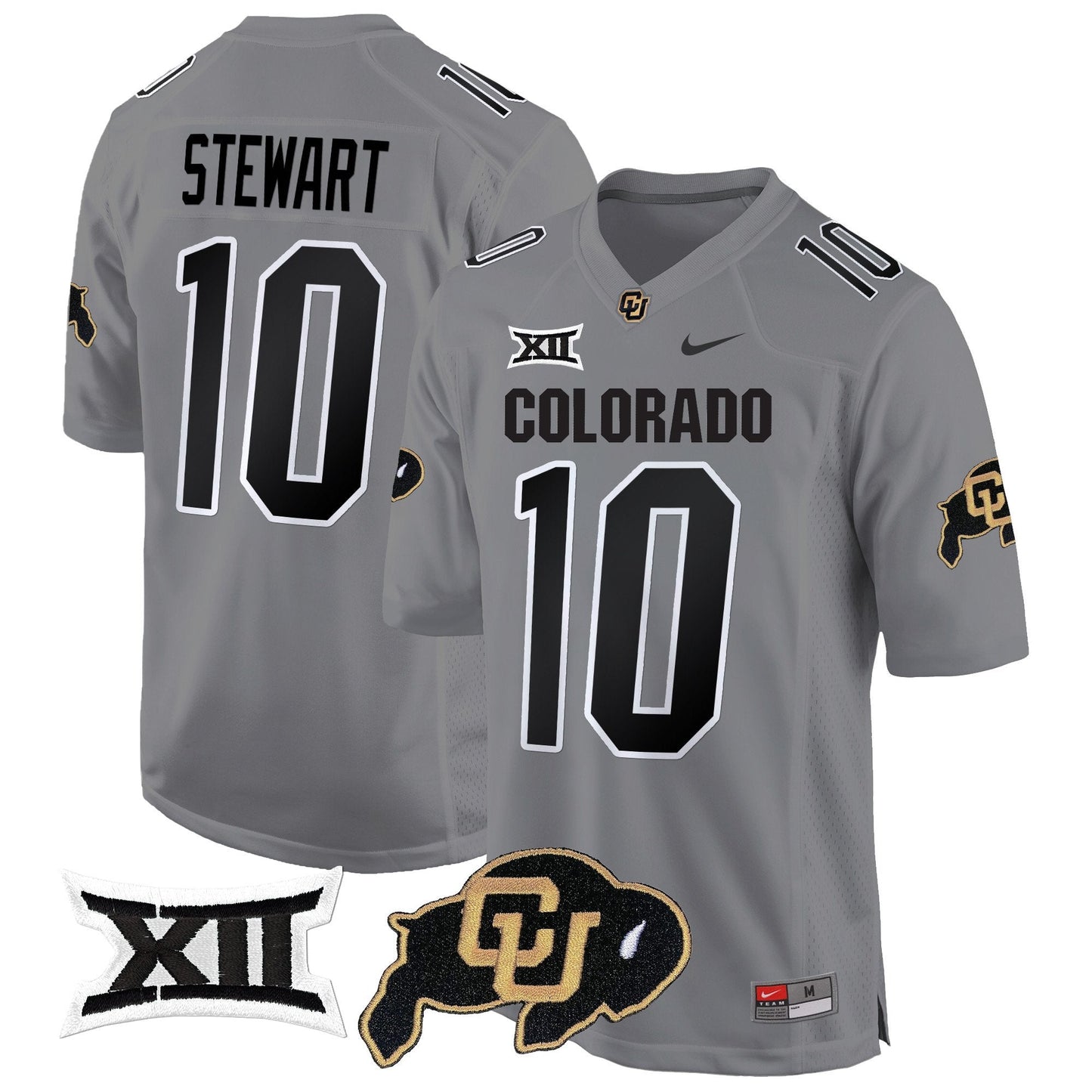 CU Big 12 XII Patch Game Jersey V2 - All Stitched