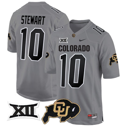 CU Big 12 XII Patch Game Jersey V2 - All Stitched