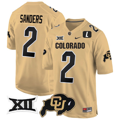 CU Big 12 XII Patch Game Jersey V2 - All Stitched