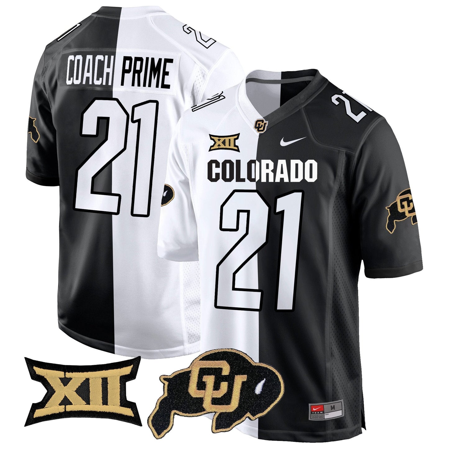 CU Big 12 XII Patch Game Jersey V2 - All Stitched