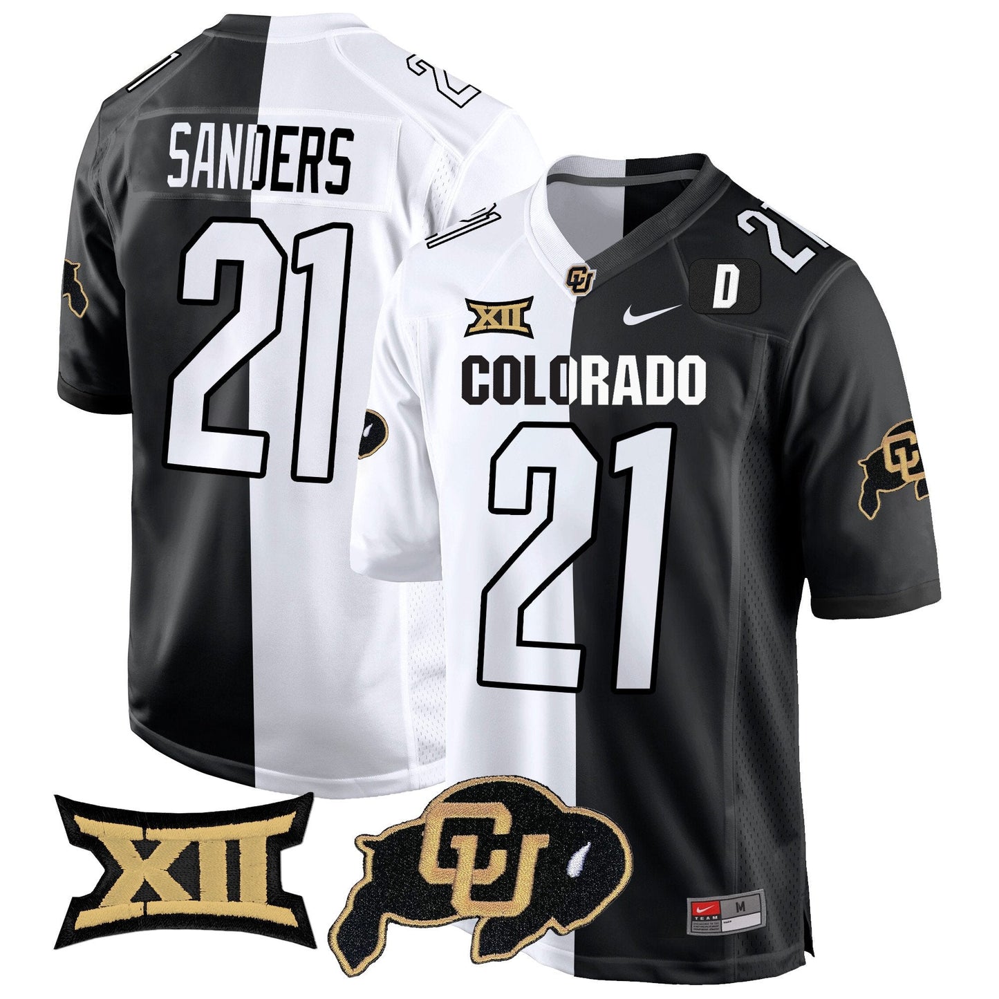 CU Big 12 XII Patch Game Jersey V2 - All Stitched