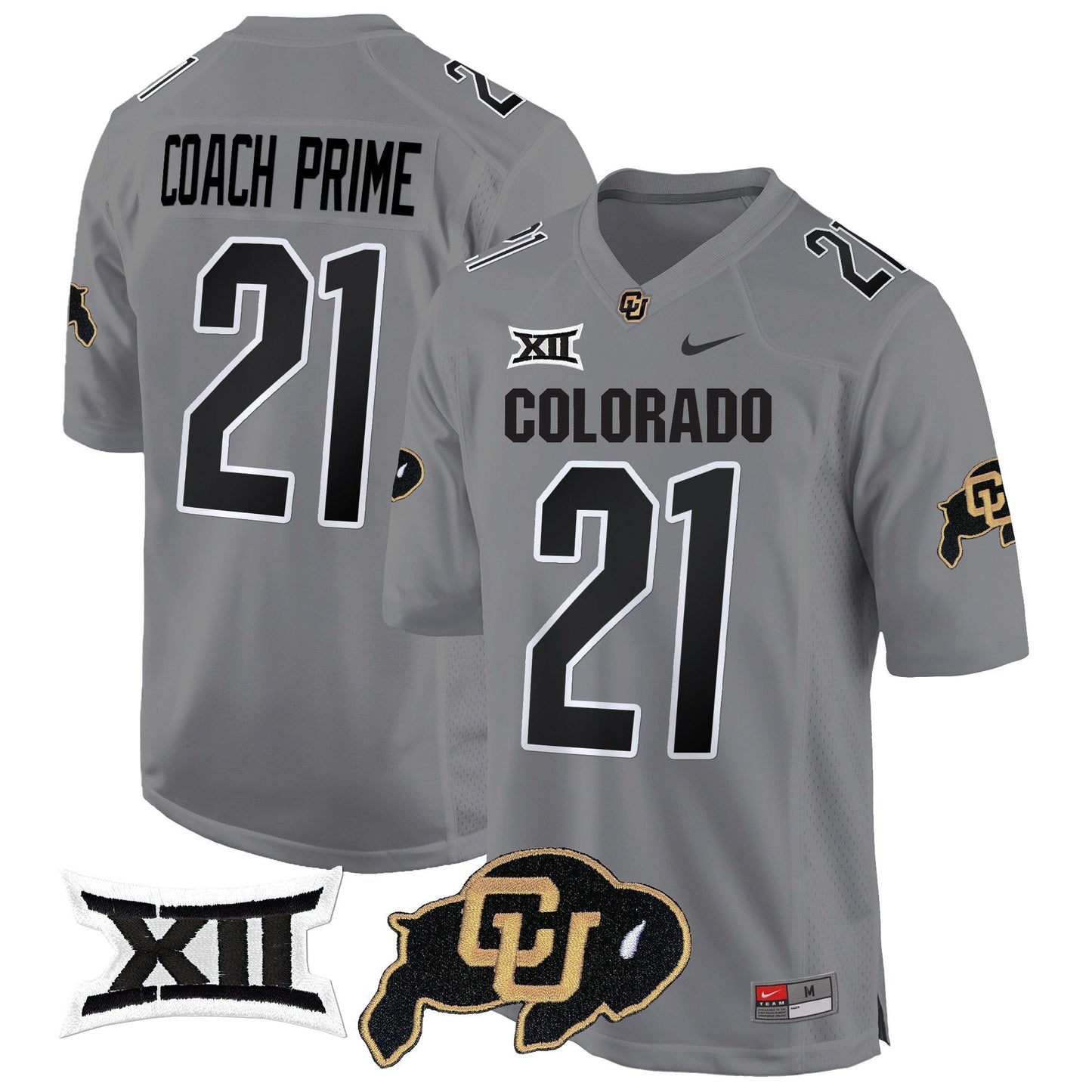 CU Big 12 XII Patch Game Jersey V2 - All Stitched