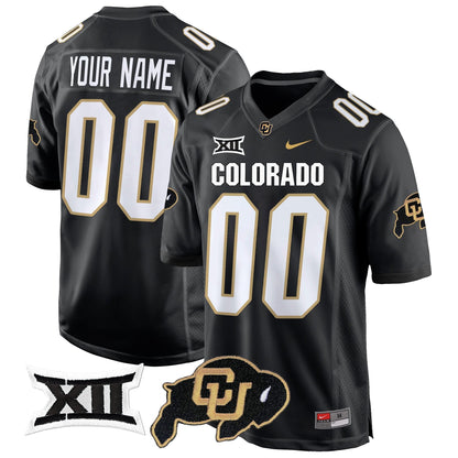 CU Big 12 XII Patch Game Custom Jersey V2 - All Stitched