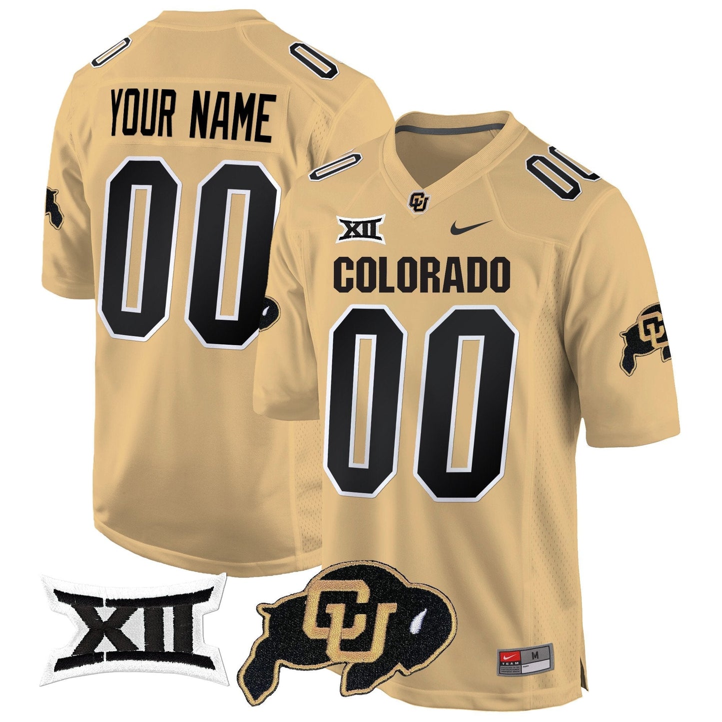 CU Big 12 XII Patch Game Custom Jersey V2 - All Stitched
