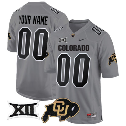 CU Big 12 XII Patch Game Custom Jersey V2 - All Stitched