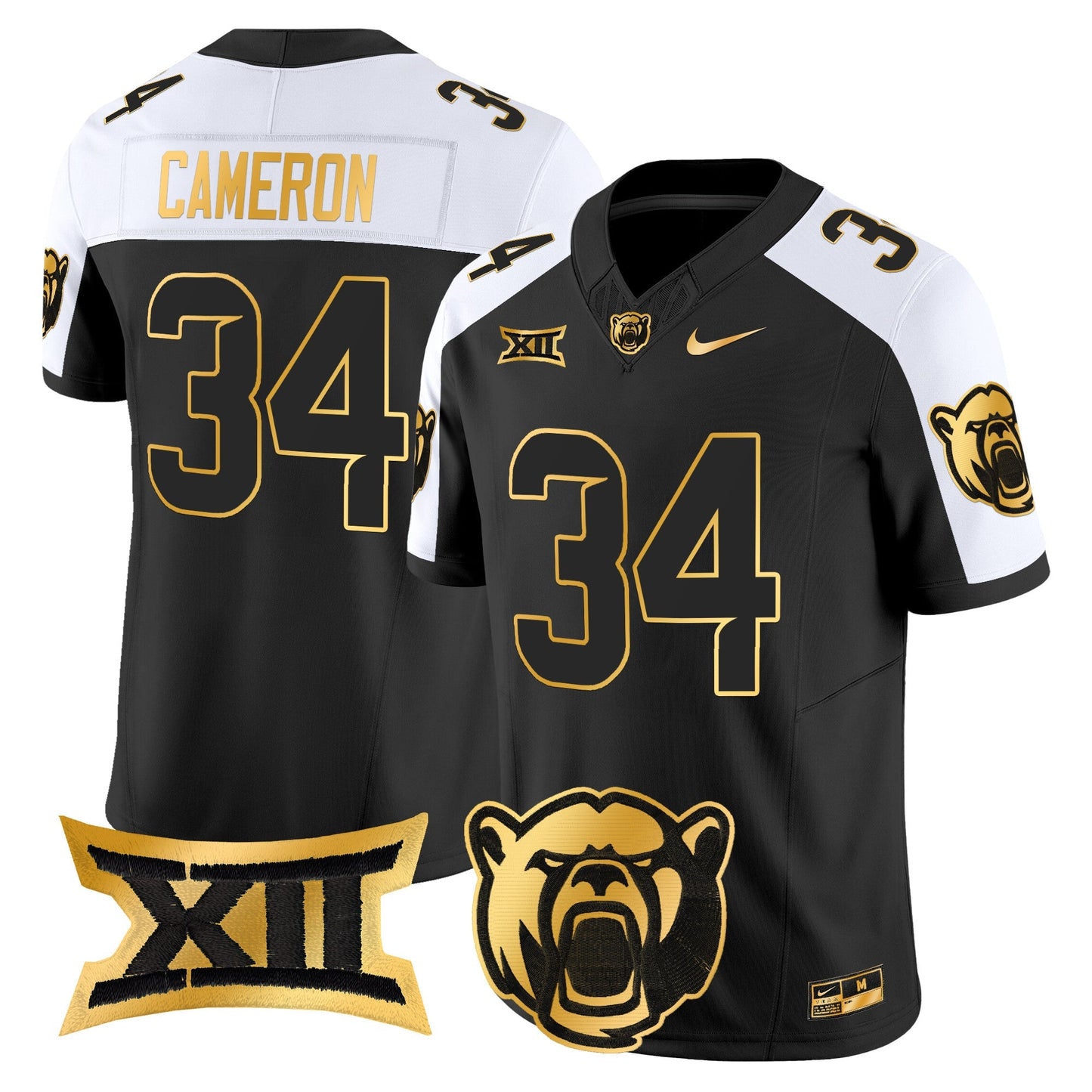 Baylor Bears 2024 Gold Vapor Limited Jersey - All stitched