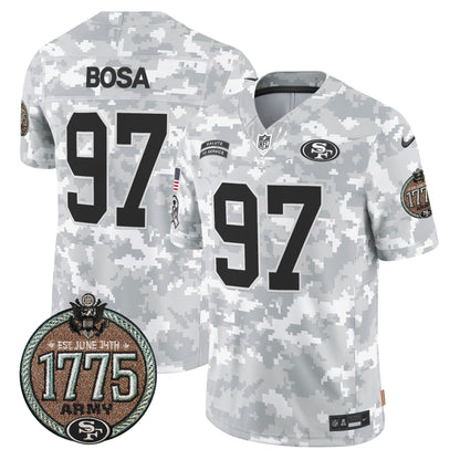 49ers 2024 Salute to Service Establishment Year Patch Vapor Limited Jersey - All Stitched