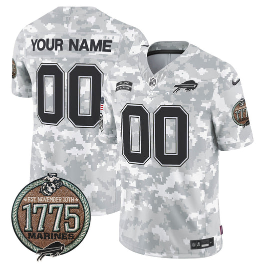 Bills 2024 Salute to Service Establishment Year Patch Vapor Limited Custom Jersey - All Stitched