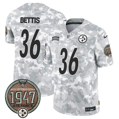 Steelers 2024 Salute to Service Establishment Year Patch Vapor Limited Jersey - All Stitched