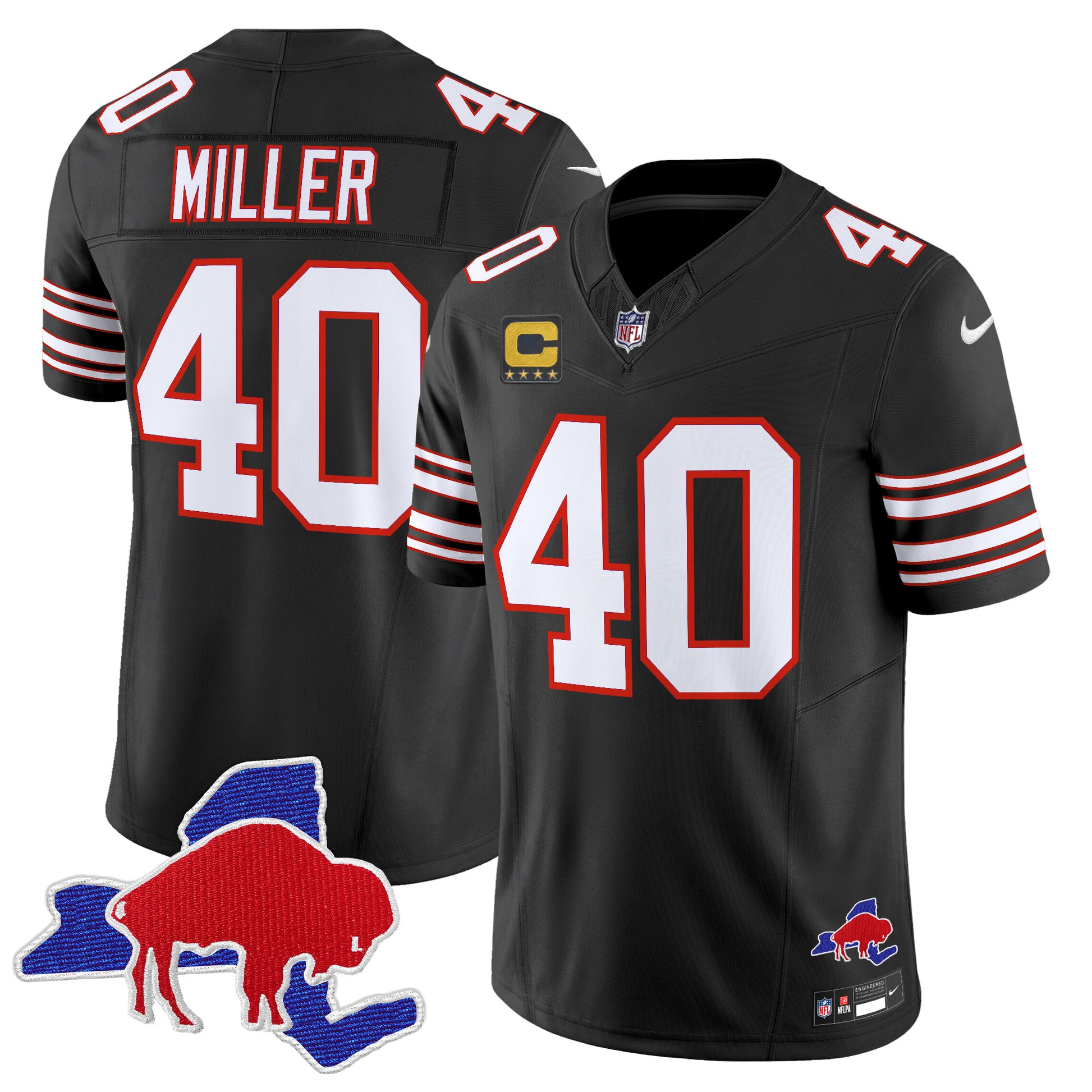 Men's Bills Throwback 2024 Vapor Limited Jersey - All Stitched