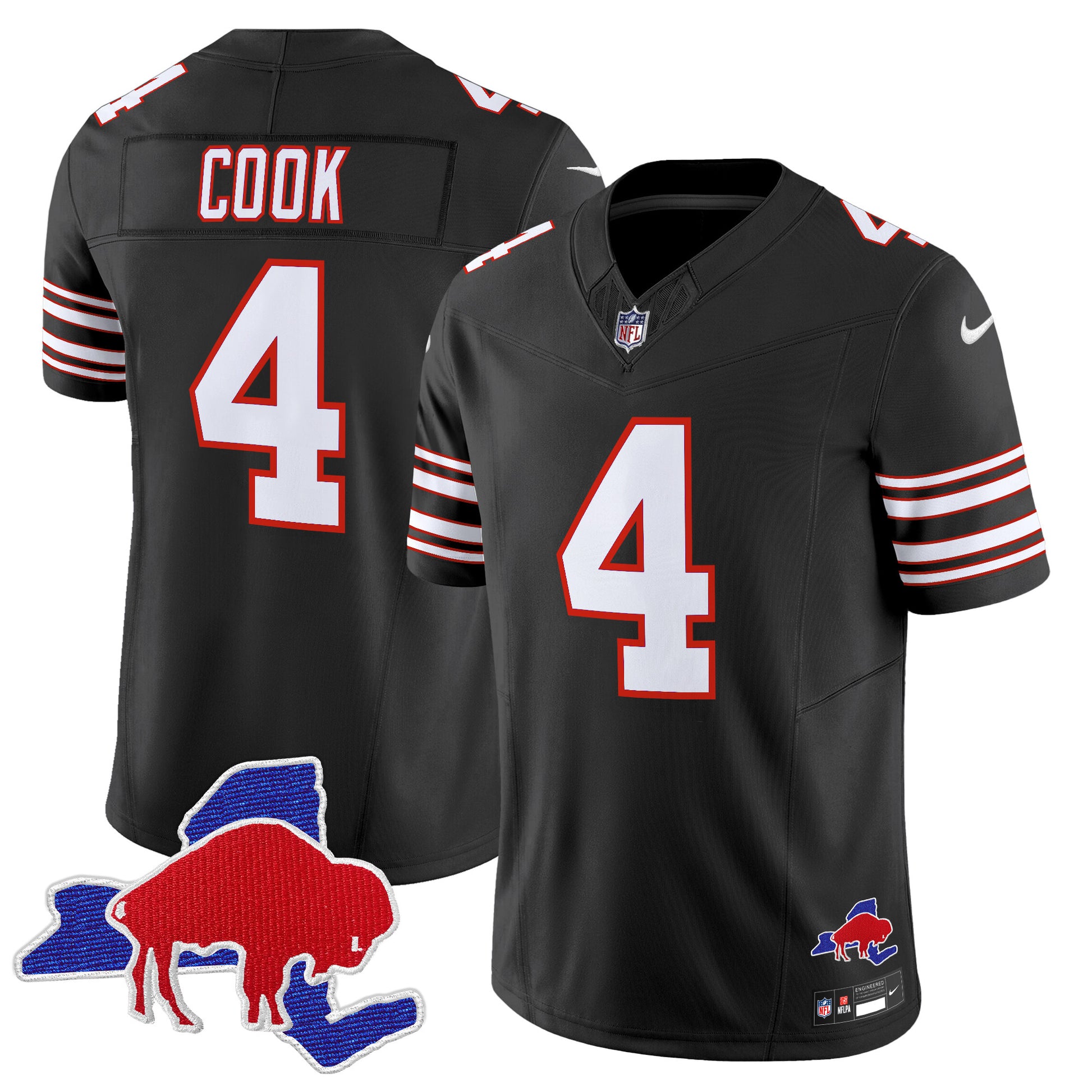 Men's Bills Throwback 2024 Vapor Limited Jersey - All Stitched