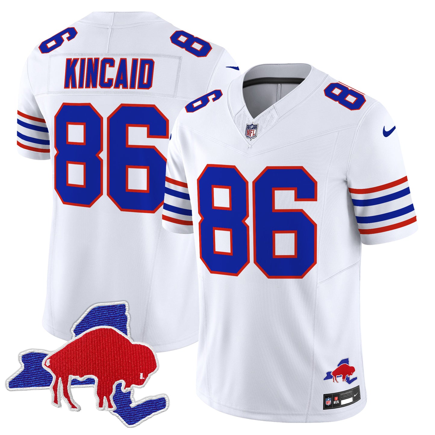 Men's Bills Throwback 2024 Vapor Limited Jersey - All Stitched
