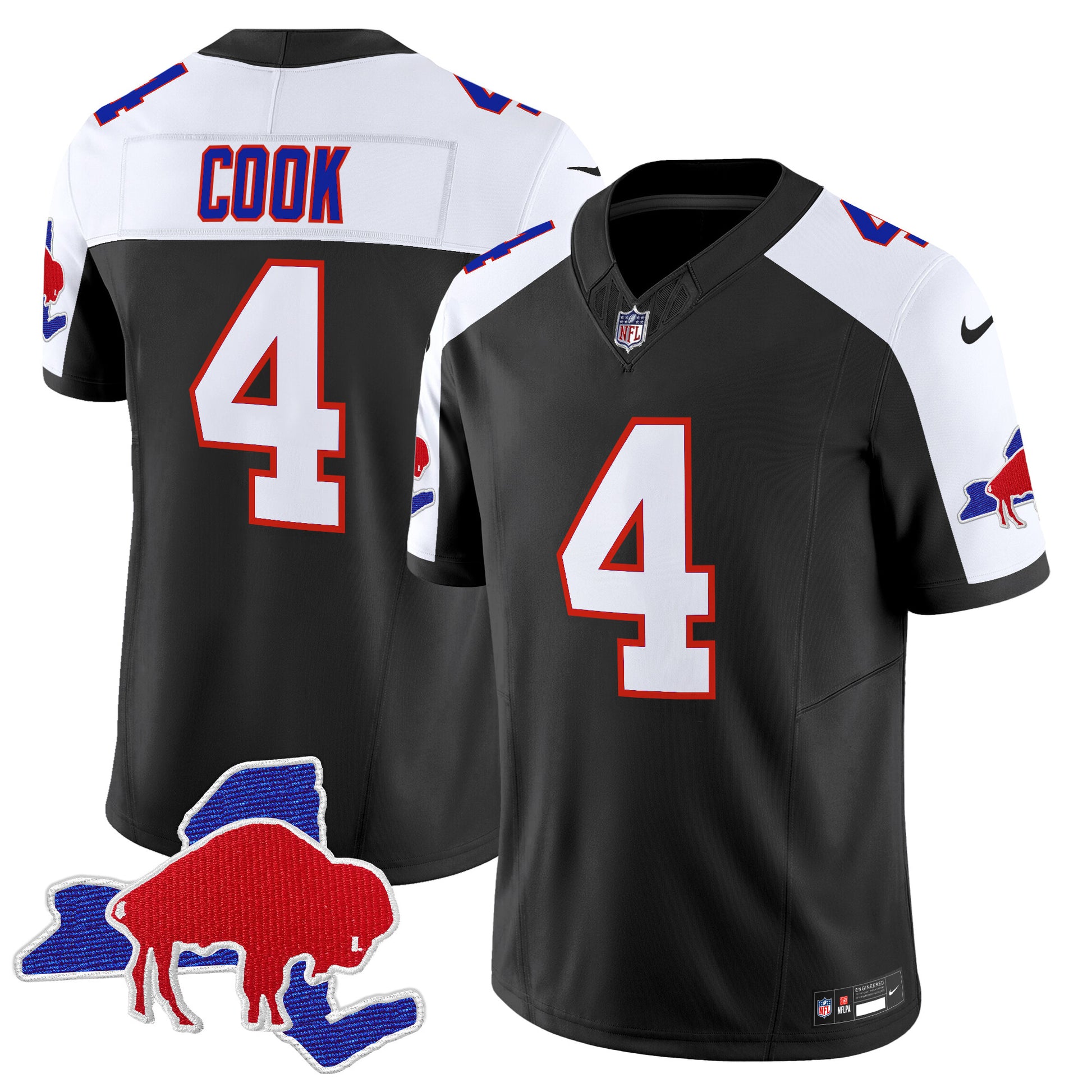 Men's Bills Throwback 2024 Vapor Limited Jersey - All Stitched