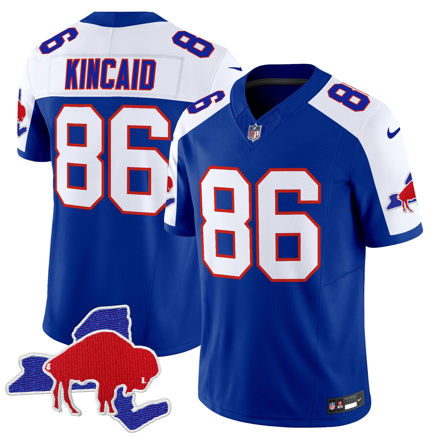 Men's Bills Throwback 2024 Vapor Limited Jersey - All Stitched